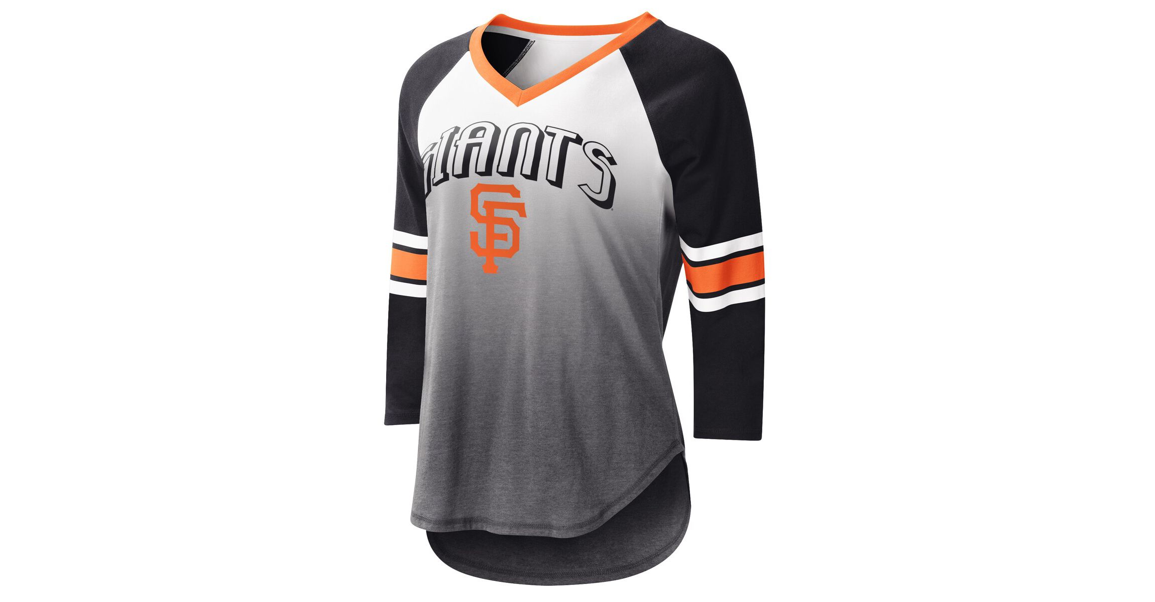 MLB San Francisco Giants Lead-Off Raglan 3/4-Sleeve V-Neck T-Shirt