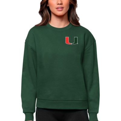 Miami (FL) Hurricanes NCAA Miami Hurricanes Logo Victory Crewneck Pullover Sweatshirt