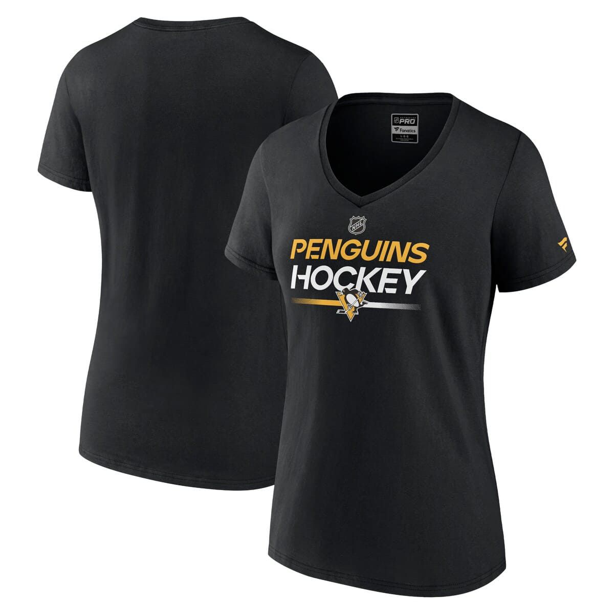NHL Fanatics Pittsburgh Penguins Authentic Pro V-Neck T-Shirt