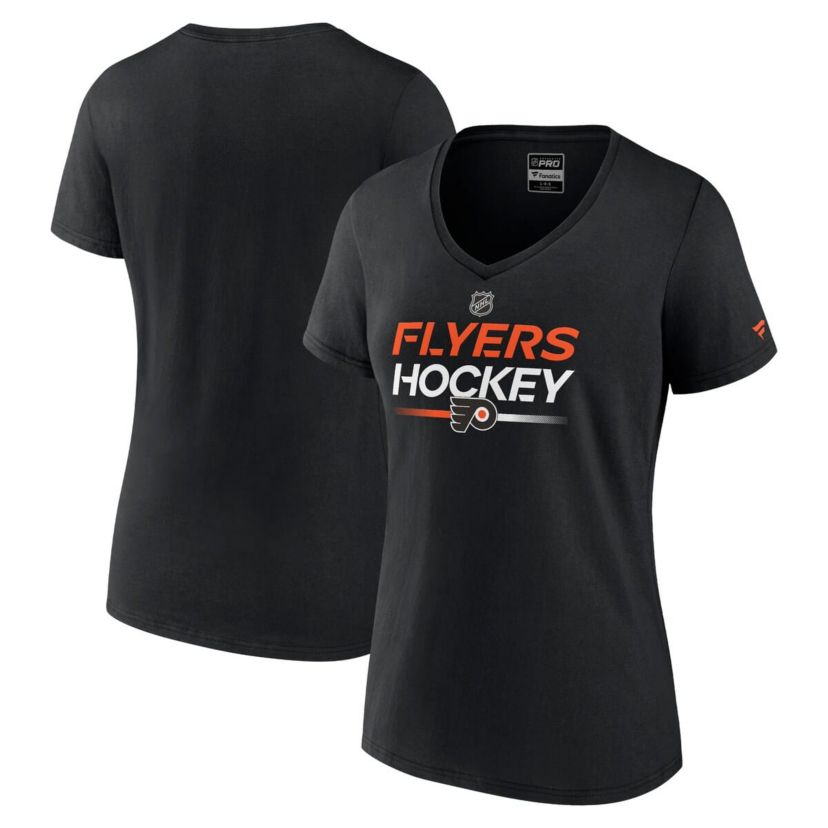 NHL Fanatics Philadelphia Flyers Authentic Pro V-Neck T-Shirt