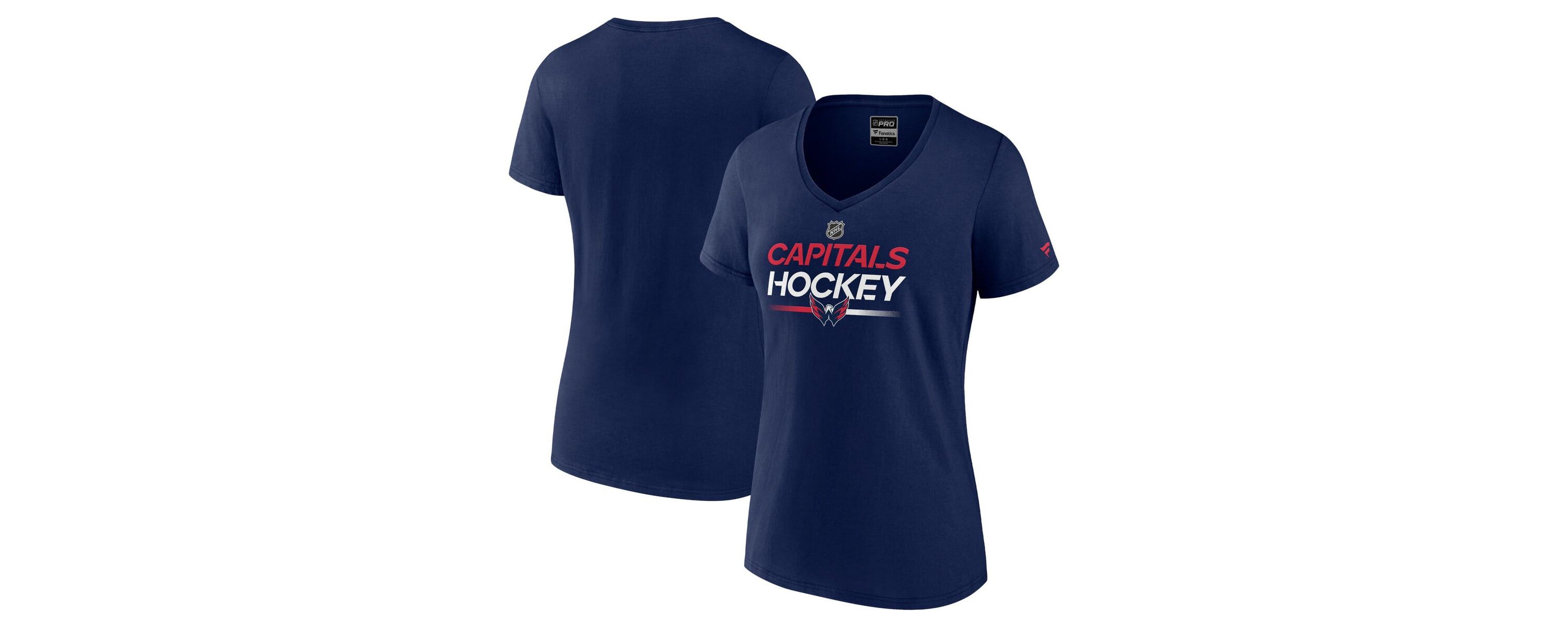 NHL Fanatics Washington Capitals Authentic Pro V-Neck T-Shirt
