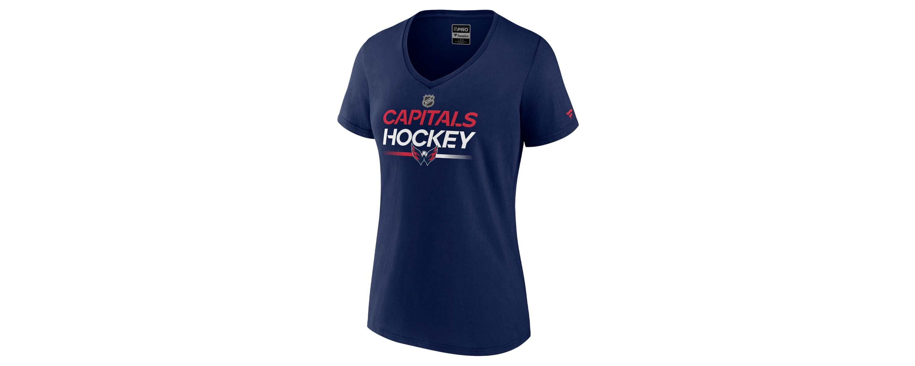 NHL Fanatics Washington Capitals Authentic Pro V-Neck T-Shirt