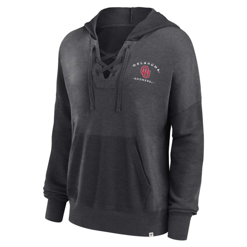 NCAA Fanatics Oklahoma Sooners Campus Lace-Up Pullover Hoodie