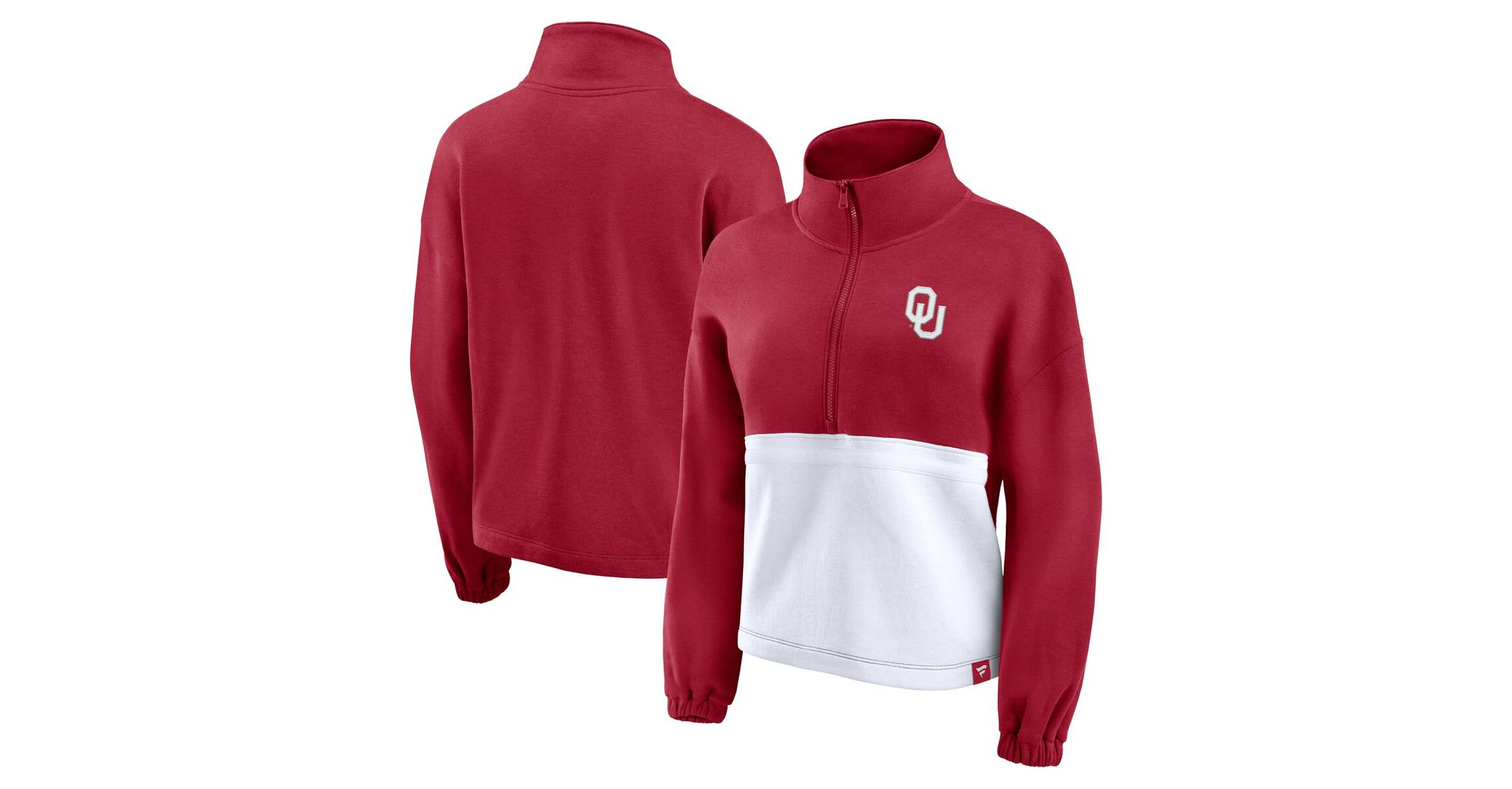 NCAA Fanatics Oklahoma Sooners Fleece Half-Zip Jacket