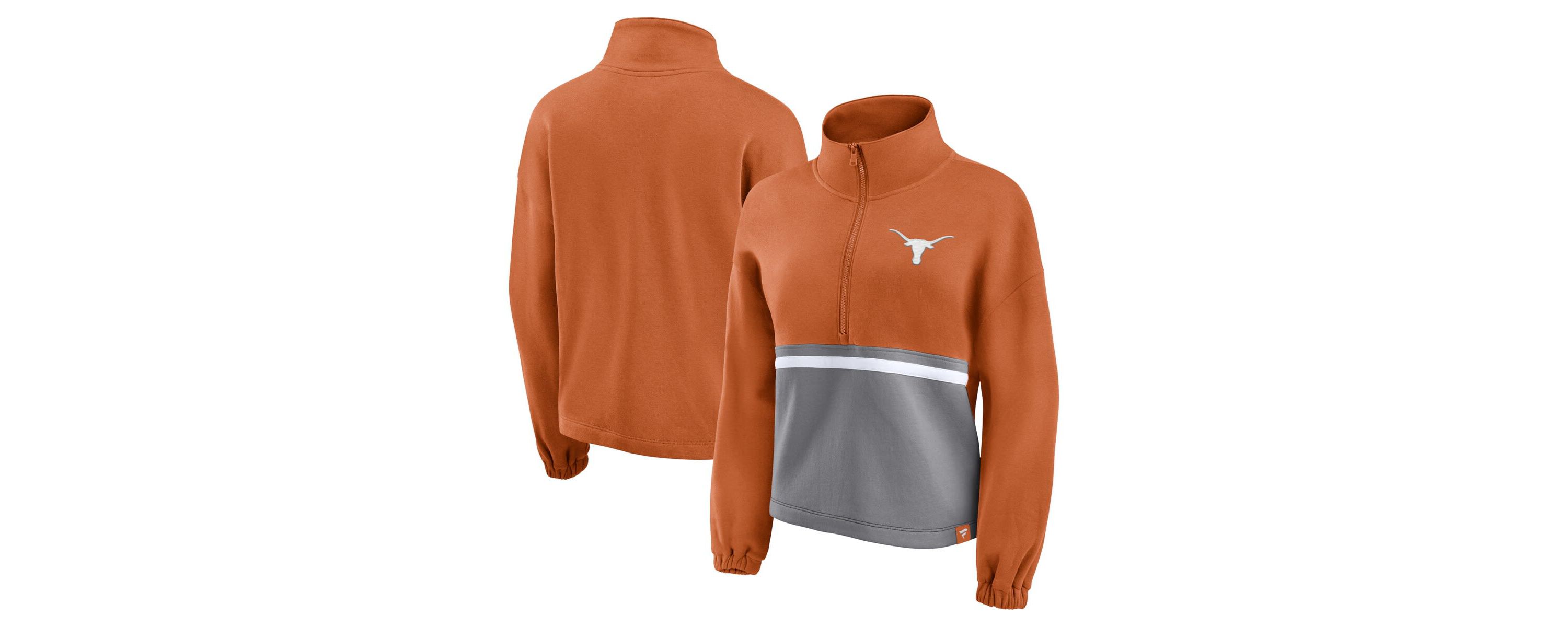 NCAA Fanatics Texas Texas Longhorns Fleece Half-Zip Jacket
