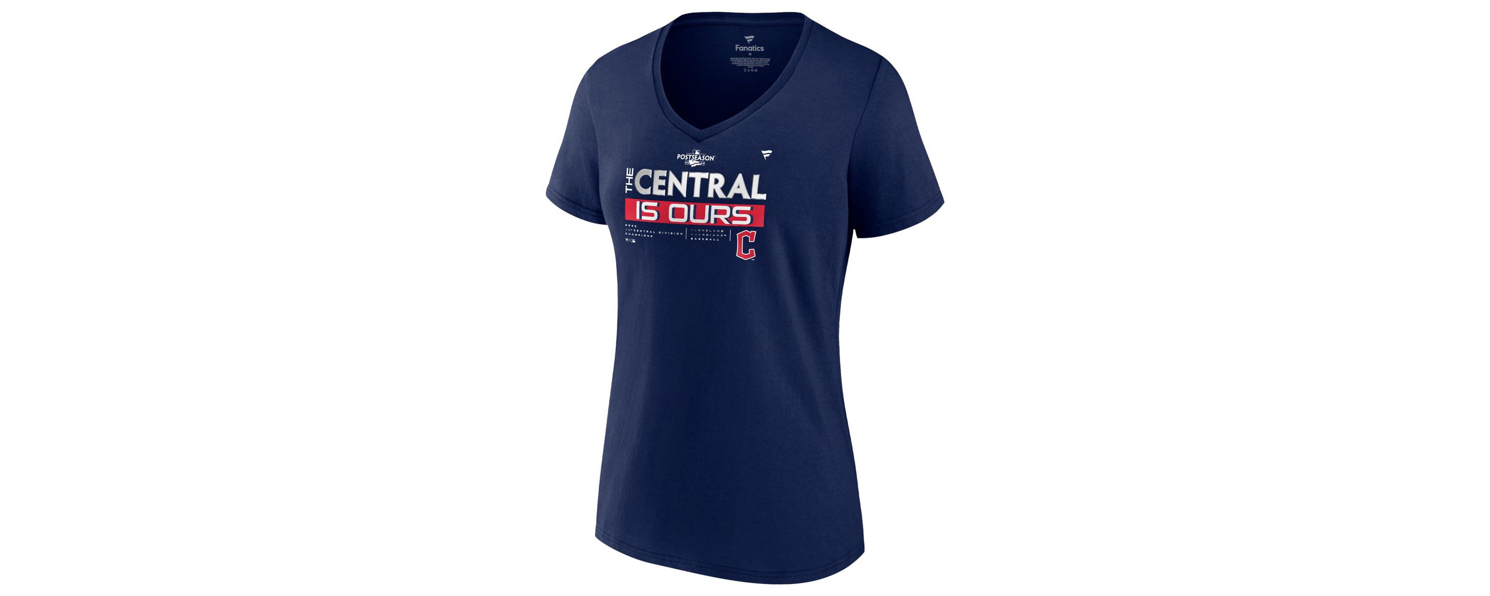 MLB Fanatics Cleveland Guardians 2022 AL Central Division s Plus Size V-Neck T-Shirt