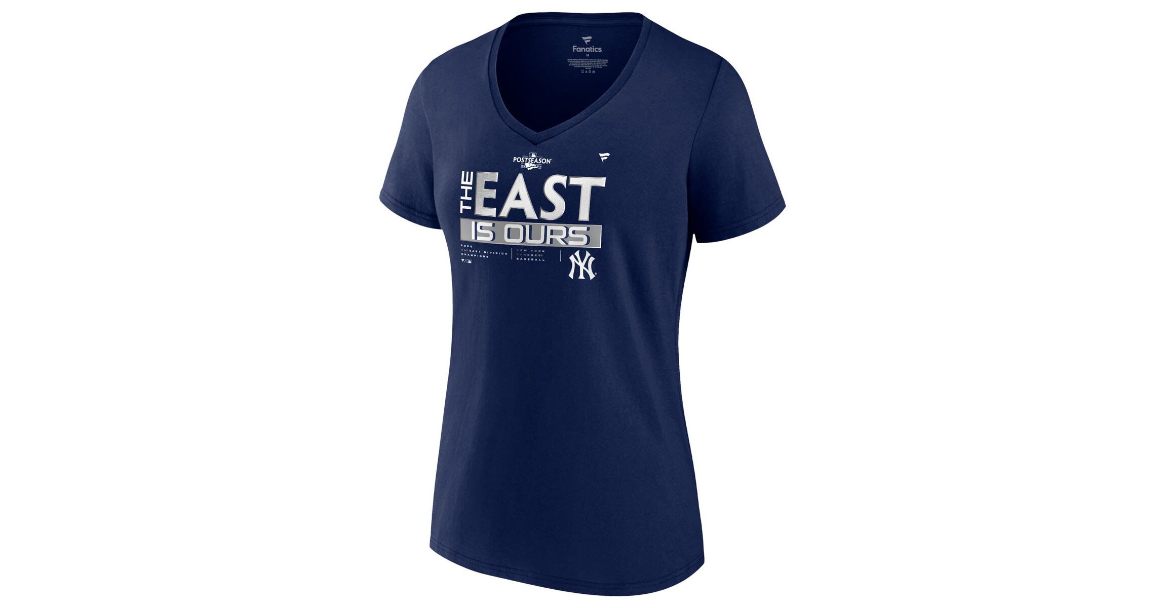 MLB Fanatics New York Yankees 2022 AL East Division s Locker Room Plus Size V-Neck T-Shirt