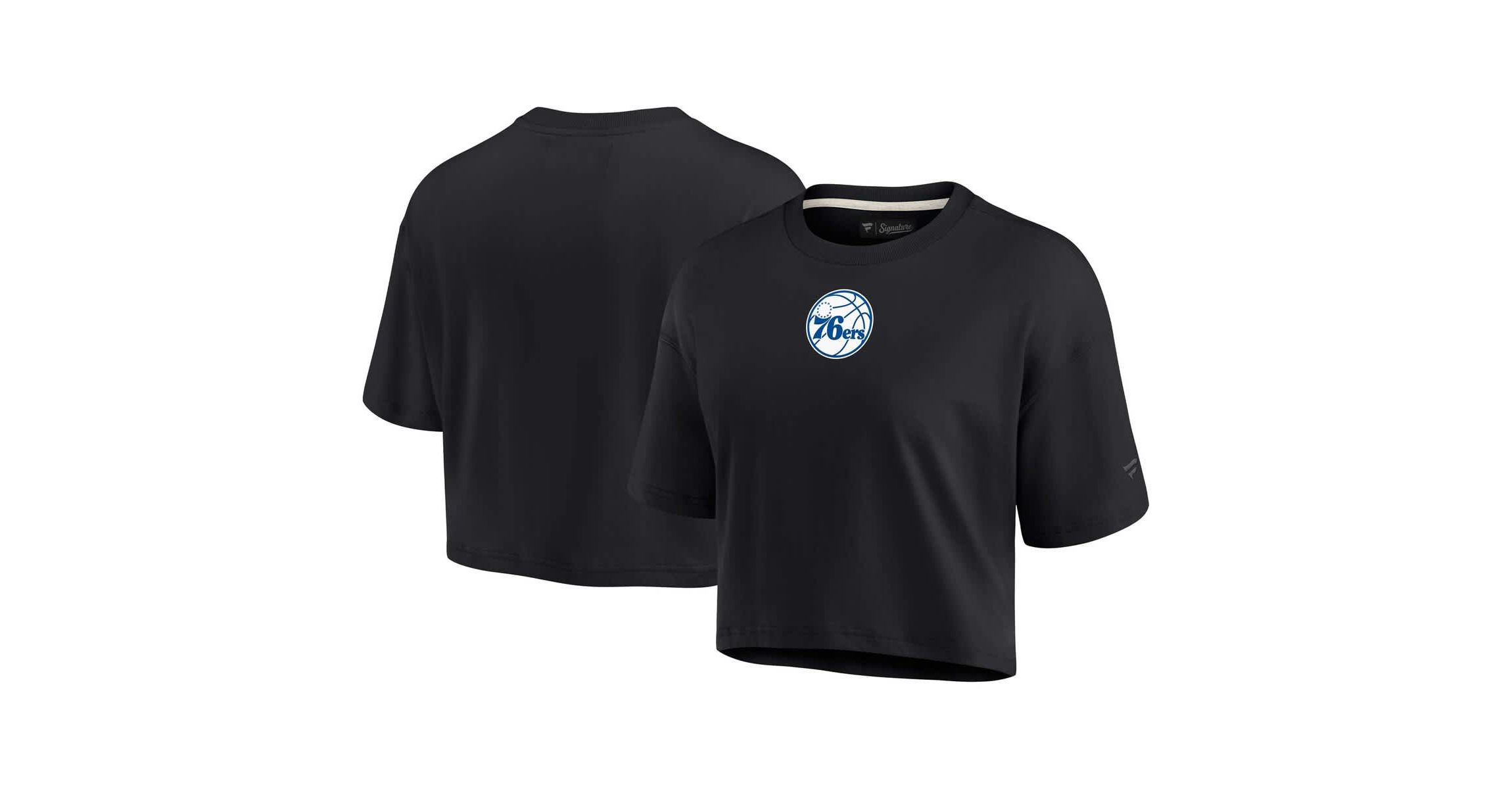 NBA Fanatics Philadelphia 76ers Elements Super Soft Boxy Cropped T-Shirt