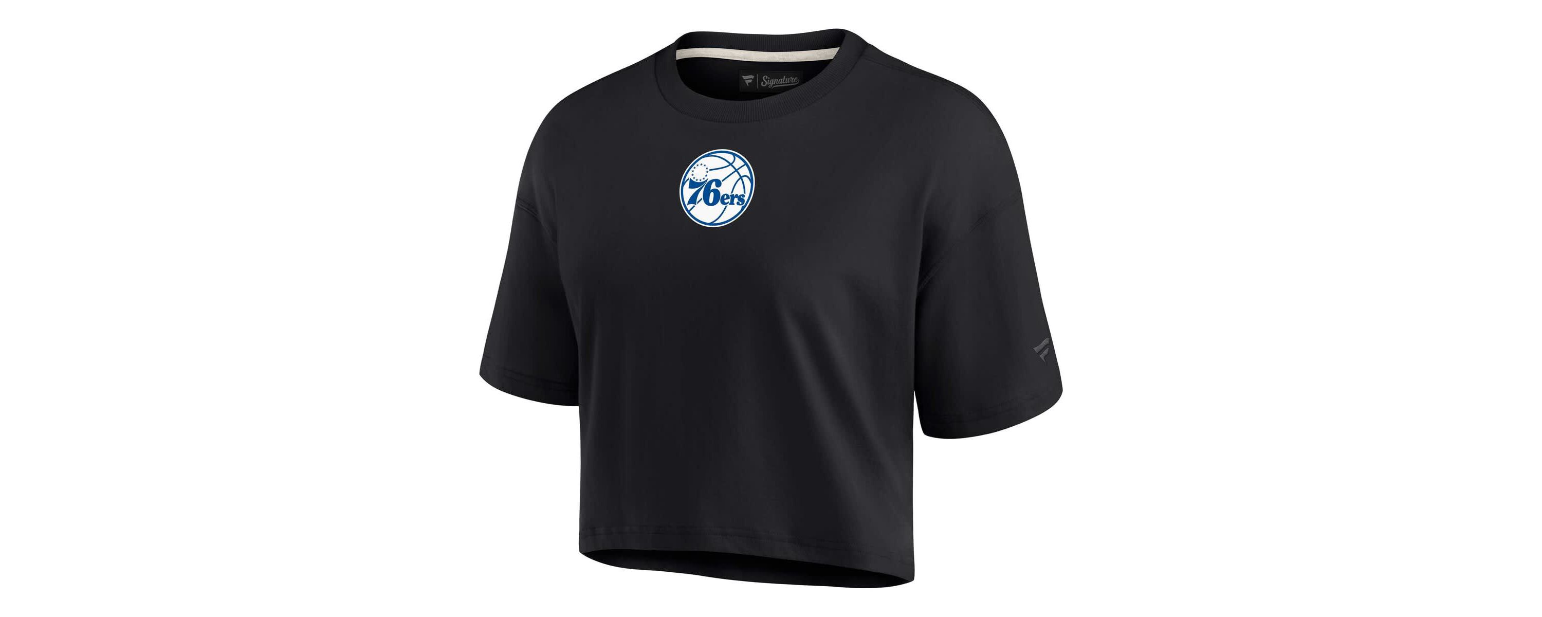 NBA Fanatics Philadelphia 76ers Elements Super Soft Boxy Cropped T-Shirt
