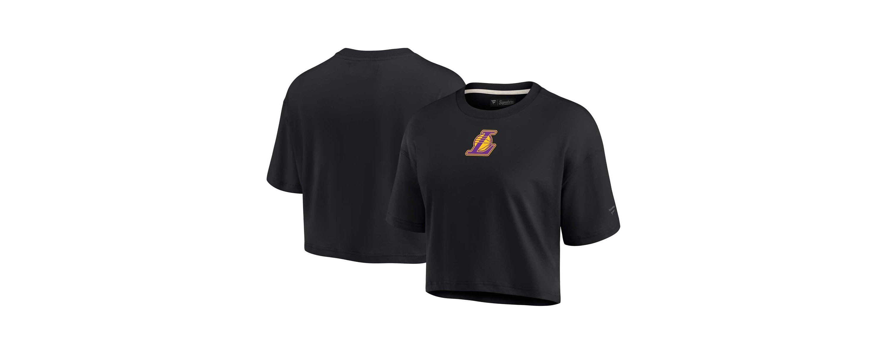 NBA Fanatics Los Angeles Lakers Elements Super Soft Boxy Cropped T-Shirt