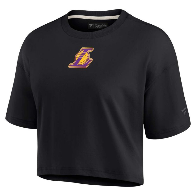 NBA Fanatics Los Angeles Lakers Elements Super Soft Boxy Cropped T-Shirt