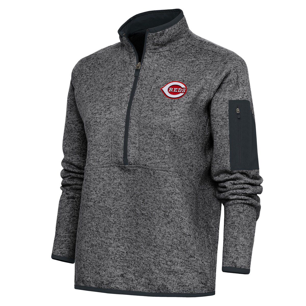 MLB Cincinnati Reds Logo Fortune Quarter-Zip Pullover Jacket