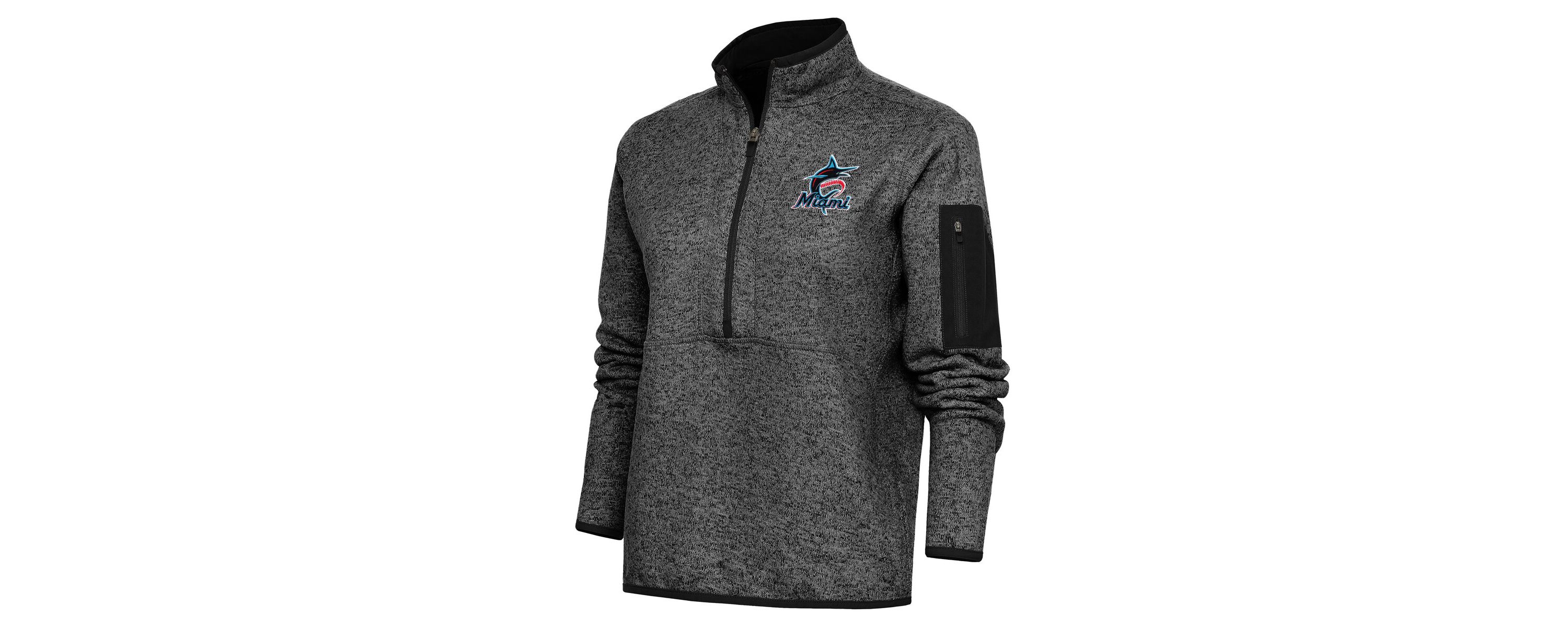 MLB Miami Marlins Logo Fortune Quarter-Zip Pullover Jacket