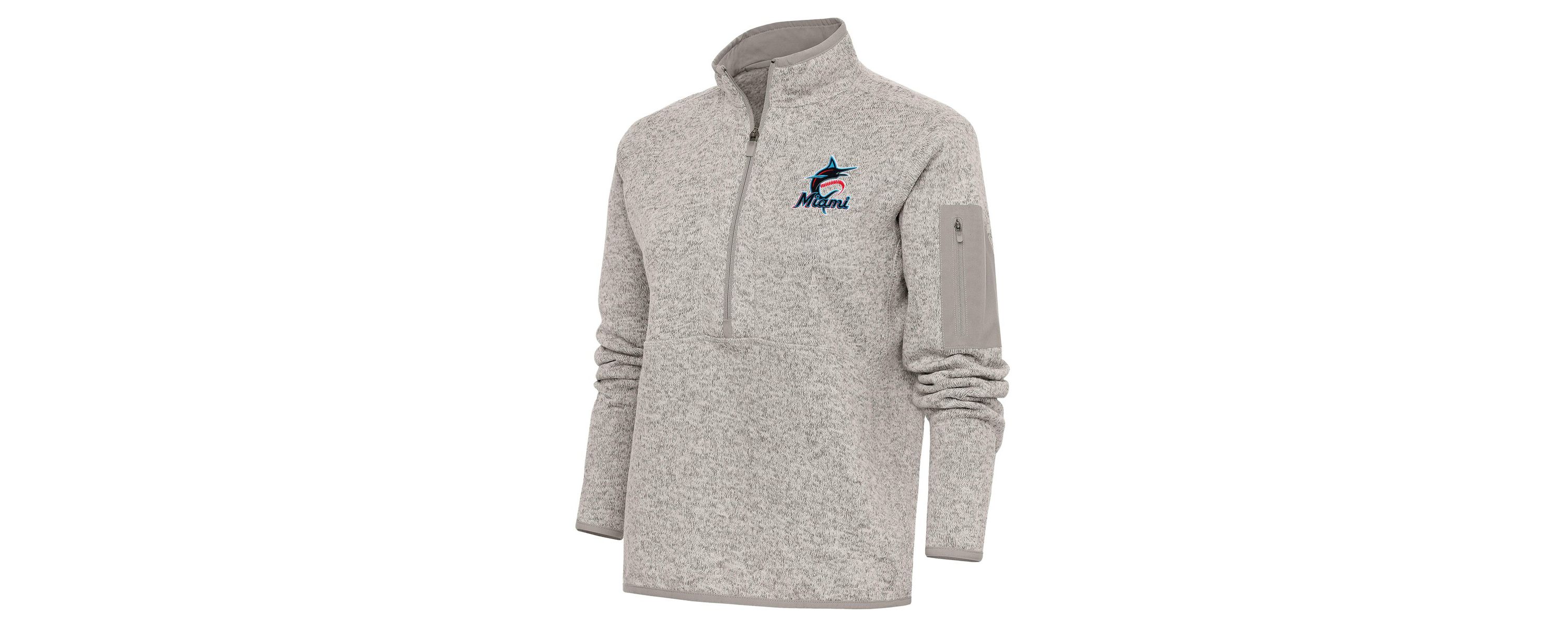 MLB Miami Marlins Logo Fortune Quarter-Zip Pullover Jacket