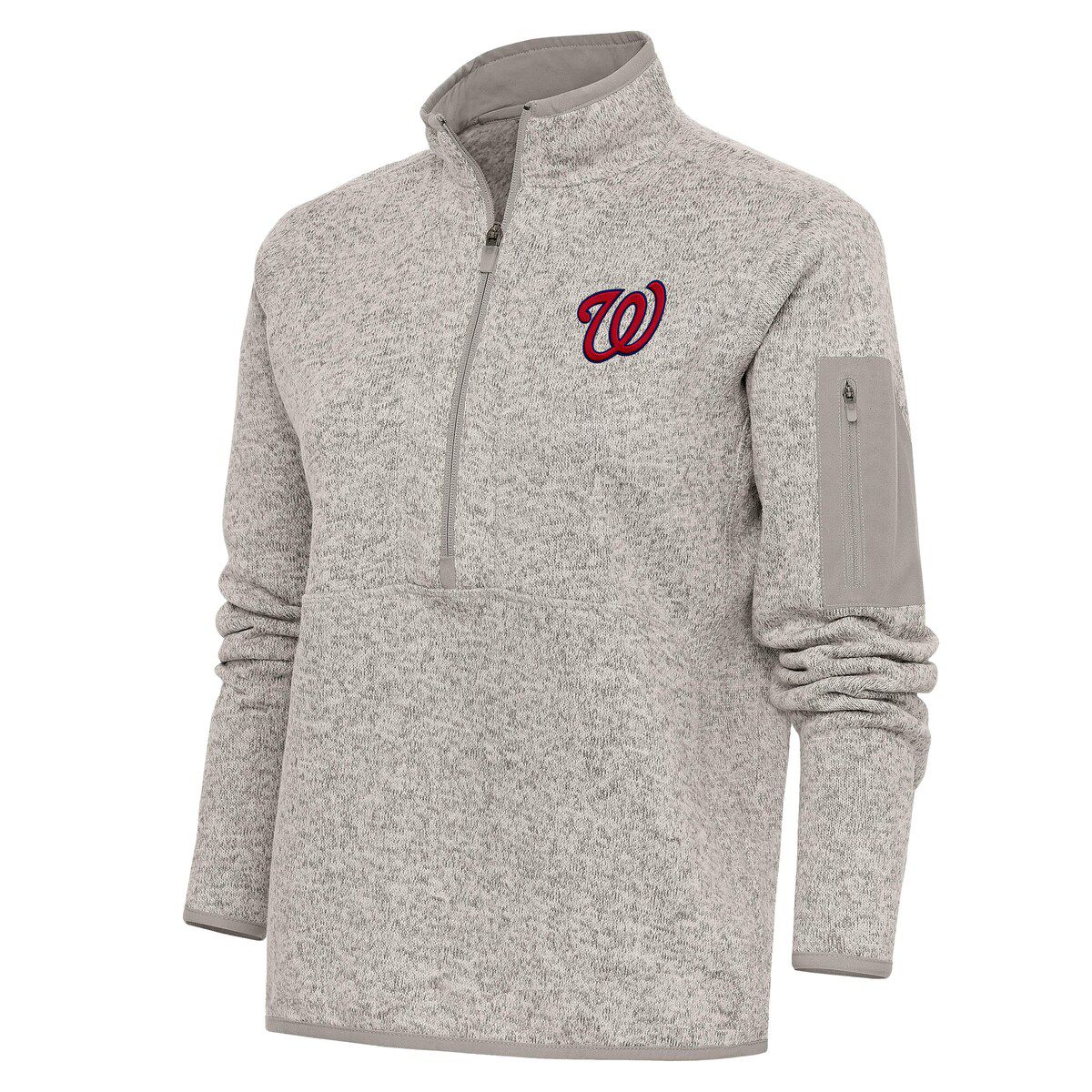 MLB Washington Nationals Logo Fortune Quarter-Zip Pullover Jacket