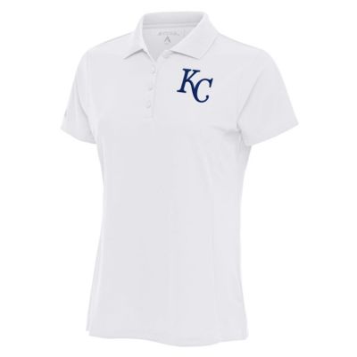 Antigua MLB Kansas City Royals Logo Legacy Pique Polo, White, XS