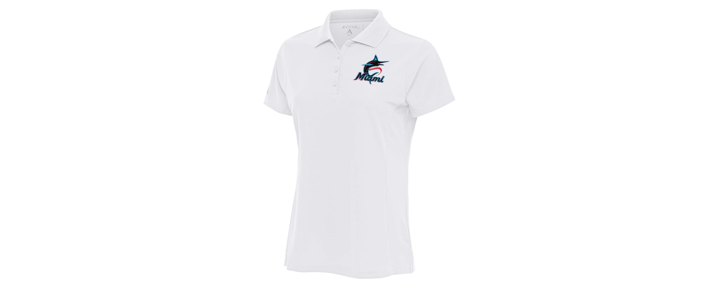 MLB Miami Marlins Logo Legacy Pique Polo