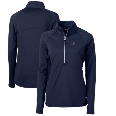 Cutter & Buck Women's NCAA Georgetown Hoyas Adapt Eco Knit Stretch Recycled Half-Zip Pullover Top