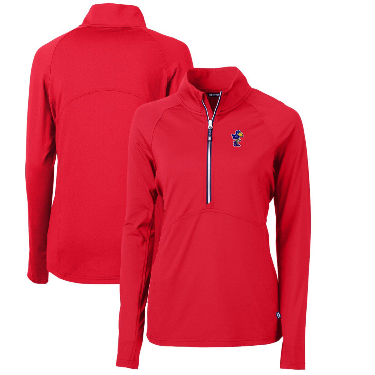 NCAA Kansas Jayhawks Adapt Eco Knit Stretch Recycled Half-Zip Pullover Top