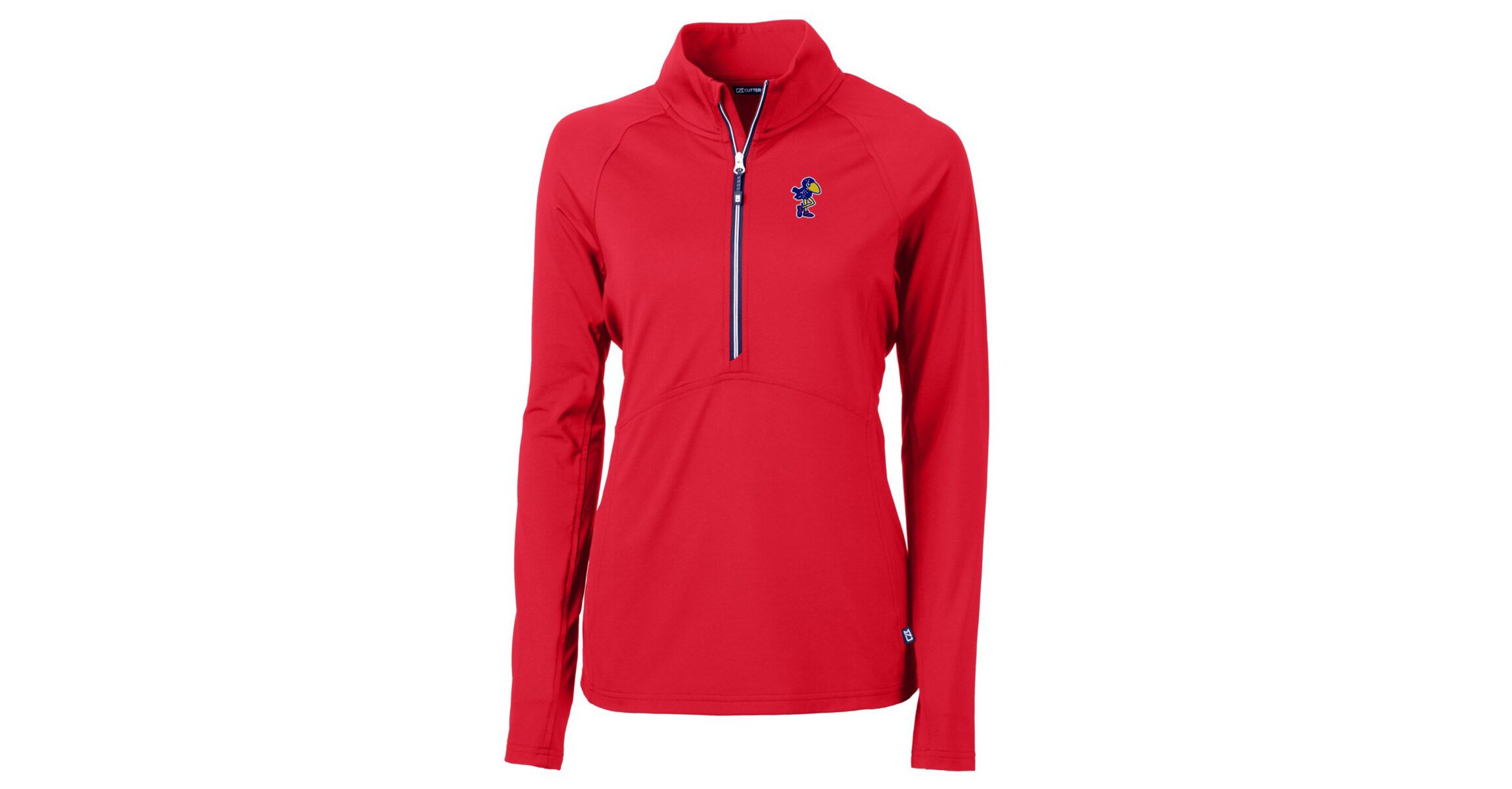 NCAA Kansas Jayhawks Adapt Eco Knit Stretch Recycled Half-Zip Pullover Top