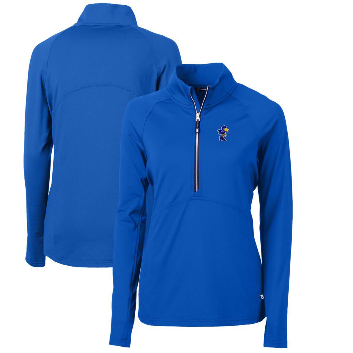 NCAA Kansas Jayhawks Adapt Eco Knit Stretch Recycled Half-Zip Pullover Top