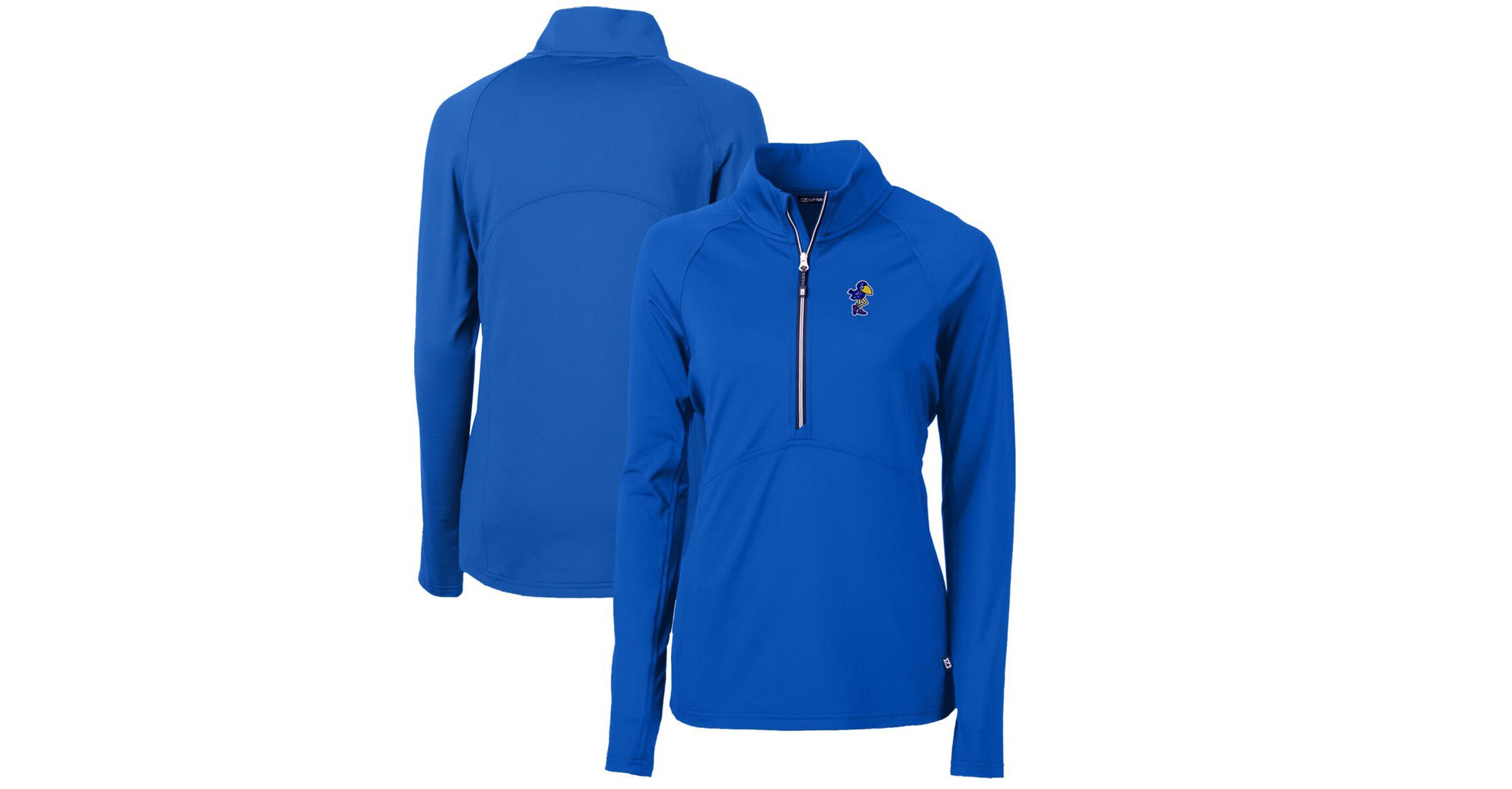 NCAA Kansas Jayhawks Adapt Eco Knit Stretch Recycled Half-Zip Pullover Top