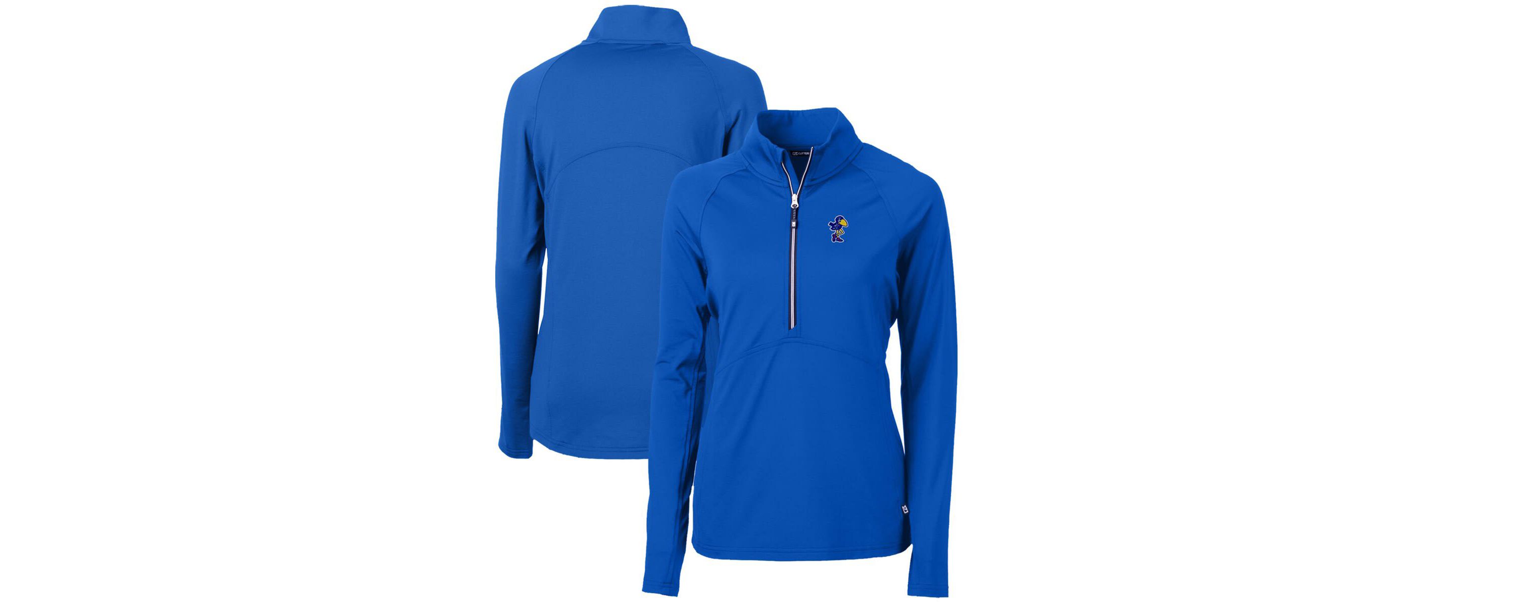 NCAA Kansas Jayhawks Adapt Eco Knit Stretch Recycled Half-Zip Pullover Top