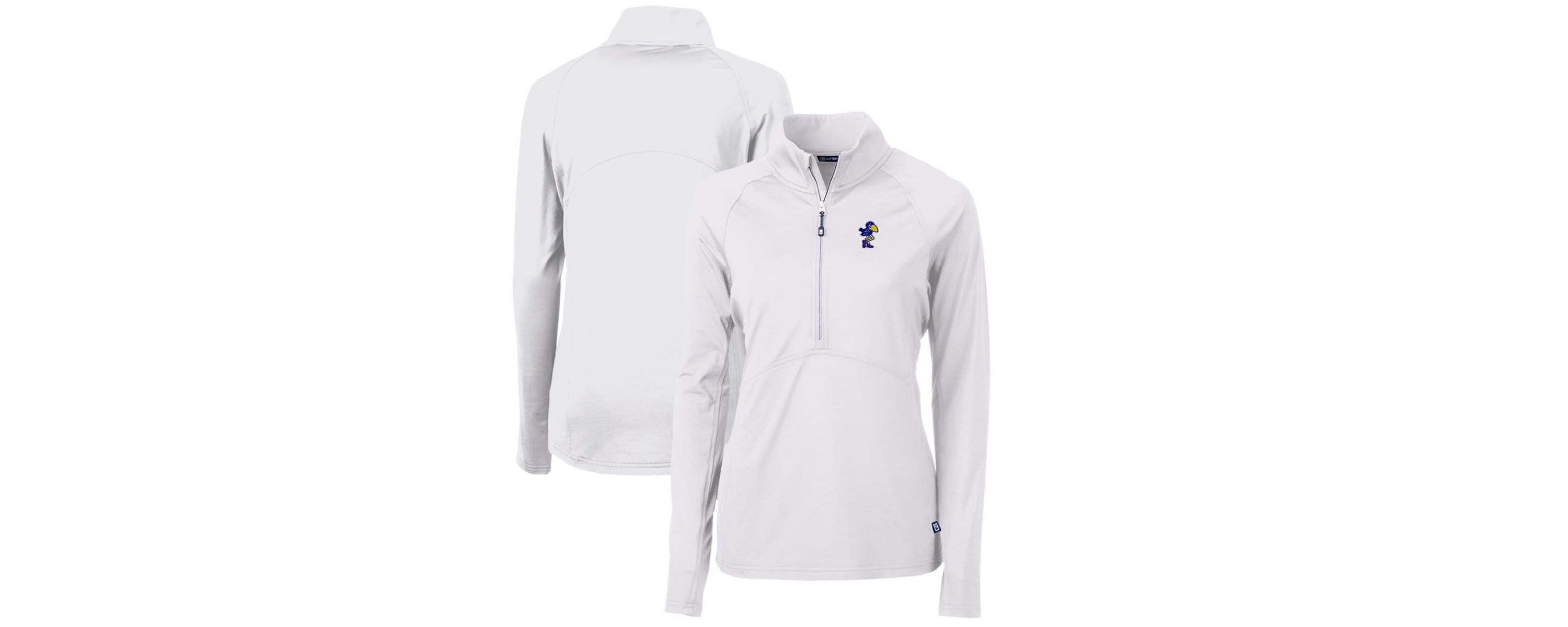 NCAA Kansas Jayhawks Adapt Eco Knit Stretch Recycled Half-Zip Pullover Top