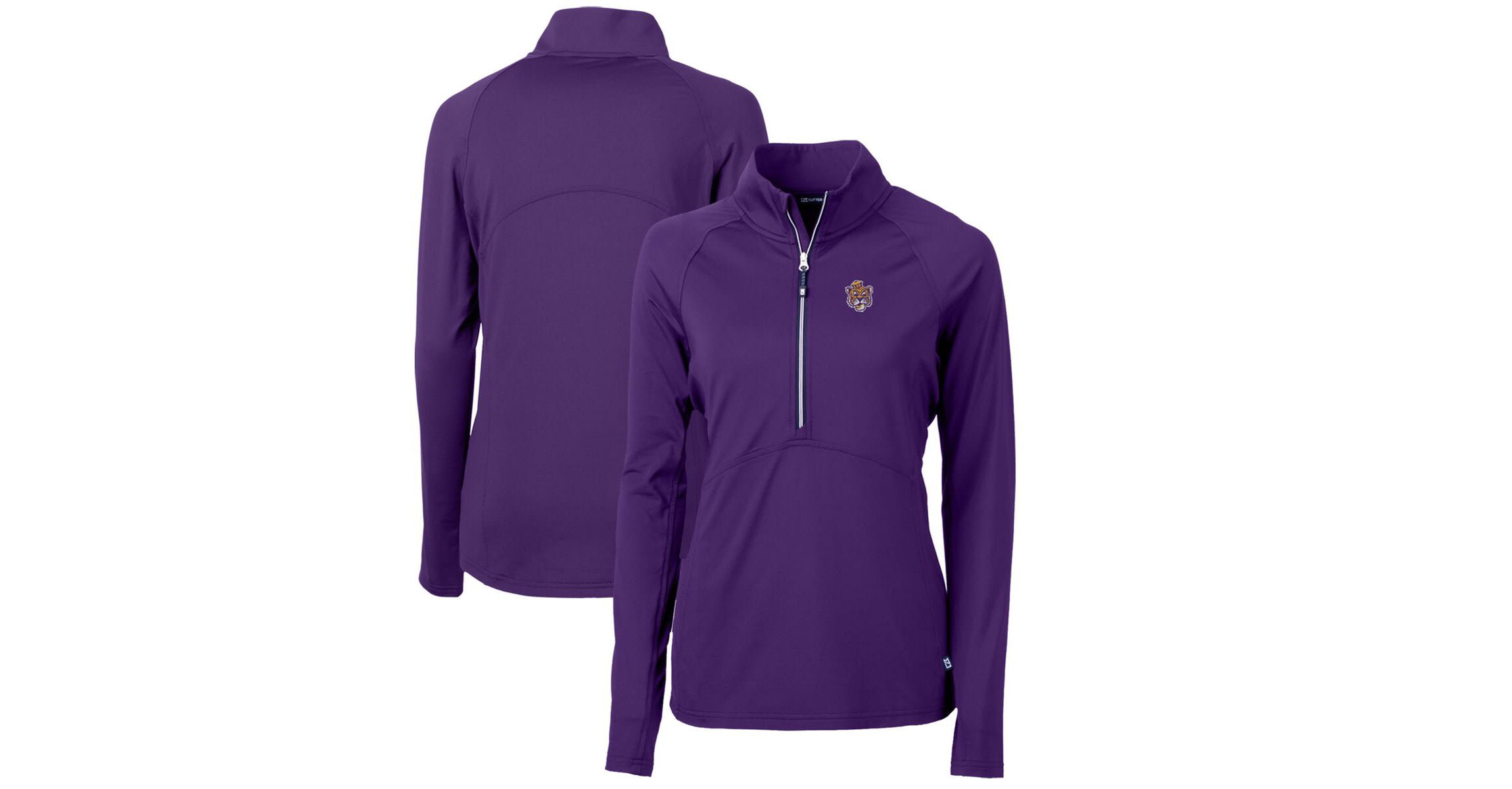 NCAA LSU Tigers Adapt Eco Knit Stretch Recycled Half-Zip Pullover Top