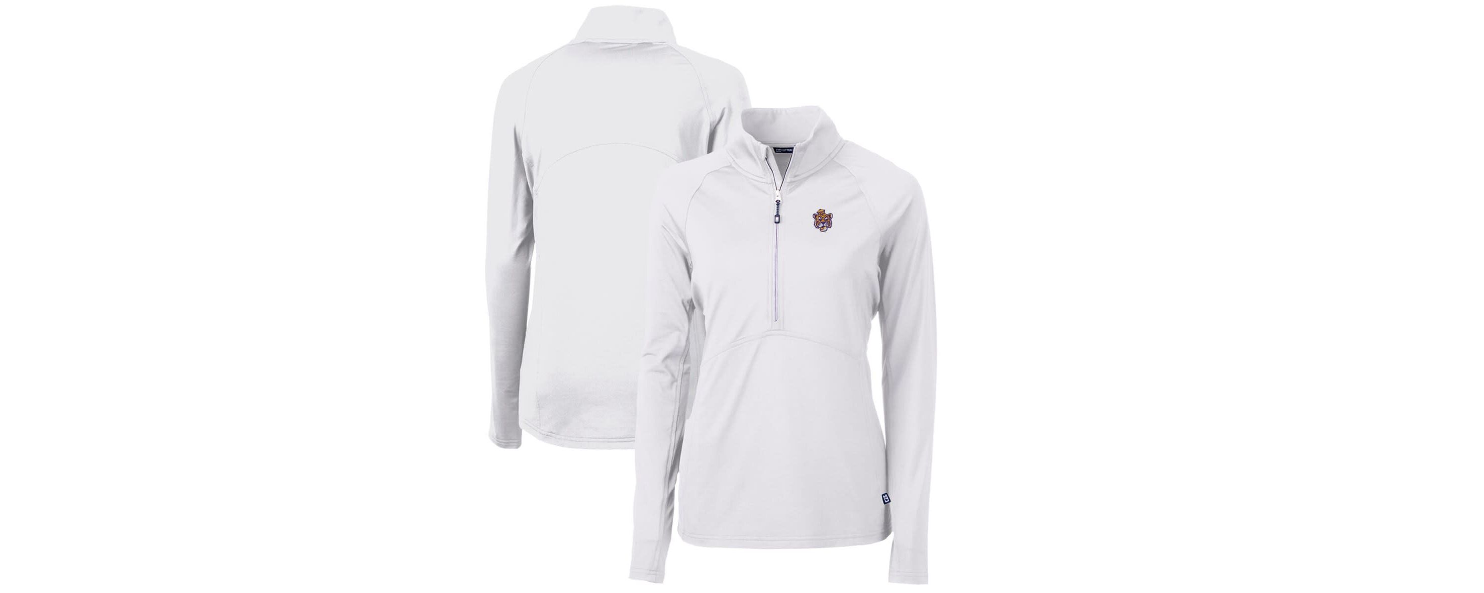NCAA LSU Tigers Adapt Eco Knit Stretch Recycled Half-Zip Pullover Top