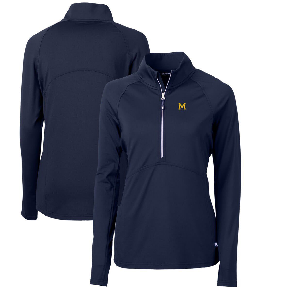 NCAA Michigan Wolverines Adapt Eco Knit Stretch Recycled Half-Zip Pullover Top