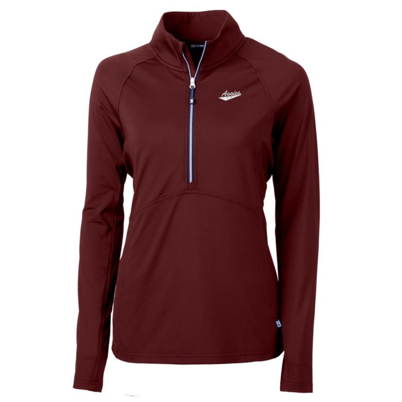 NCAA New Mexico State Aggies Adapt Eco Knit Stretch Recycled Half-Zip Pullover Top
