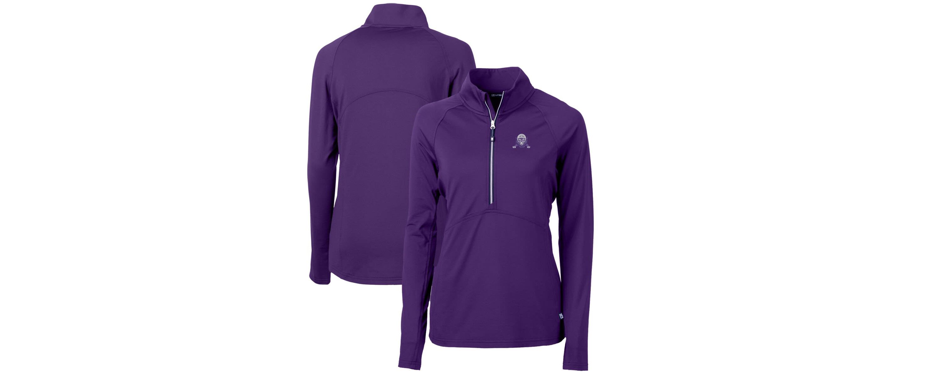 NCAA Northwestern Wildcats Adapt Eco Knit Stretch Recycled Half-Zip Pullover Top