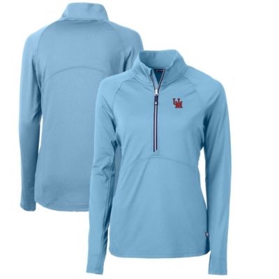 NCAA Powder Ole Miss Rebels Adapt Eco Knit Stretch Recycled Half-Zip Pullover Top