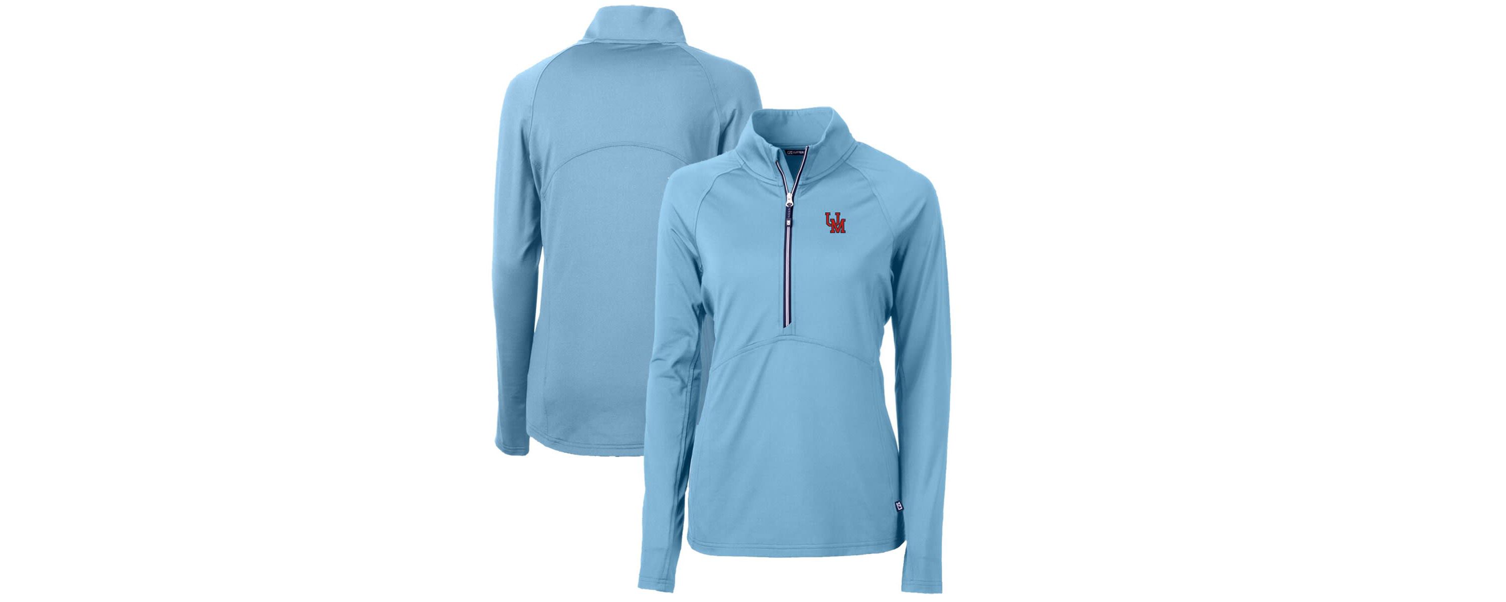 NCAA Powder Ole Miss Rebels Adapt Eco Knit Stretch Recycled Half-Zip Pullover Top