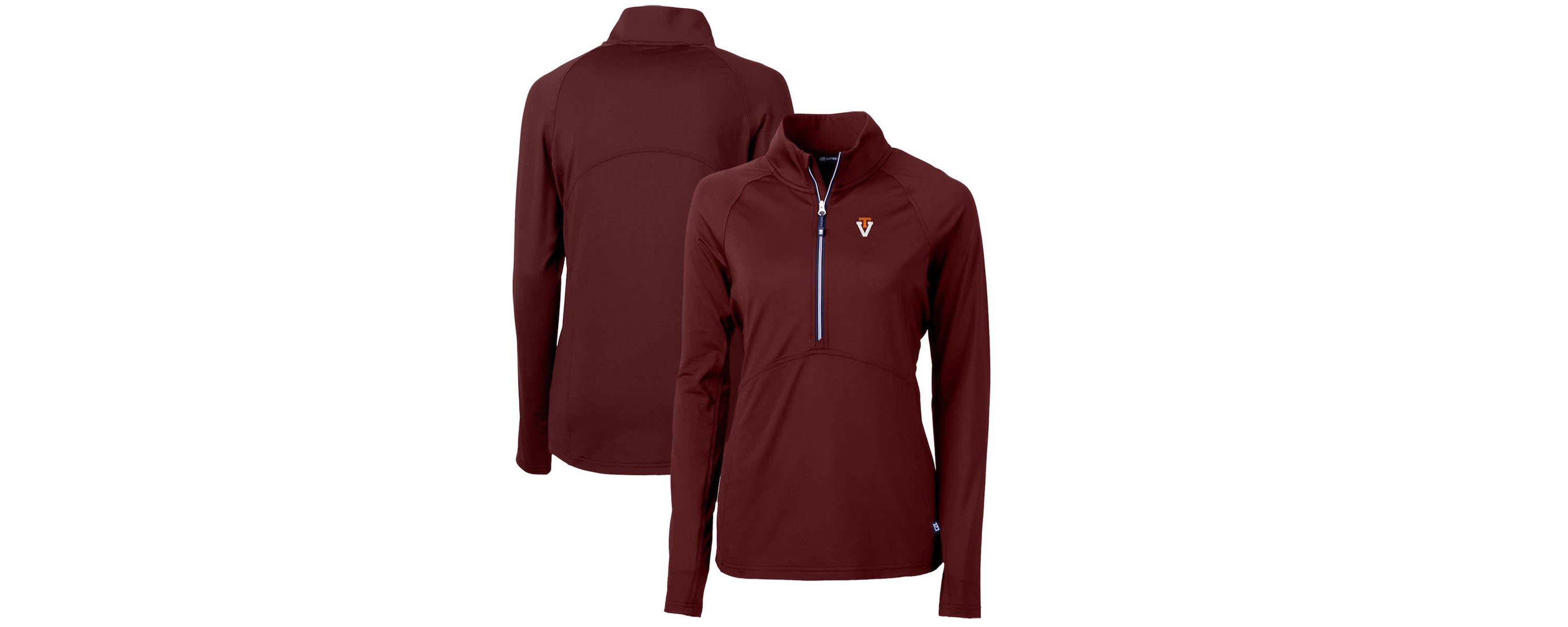 NCAA Virginia Tech Hokies Adapt Eco Knit Stretch Recycled Half-Zip Pullover Top