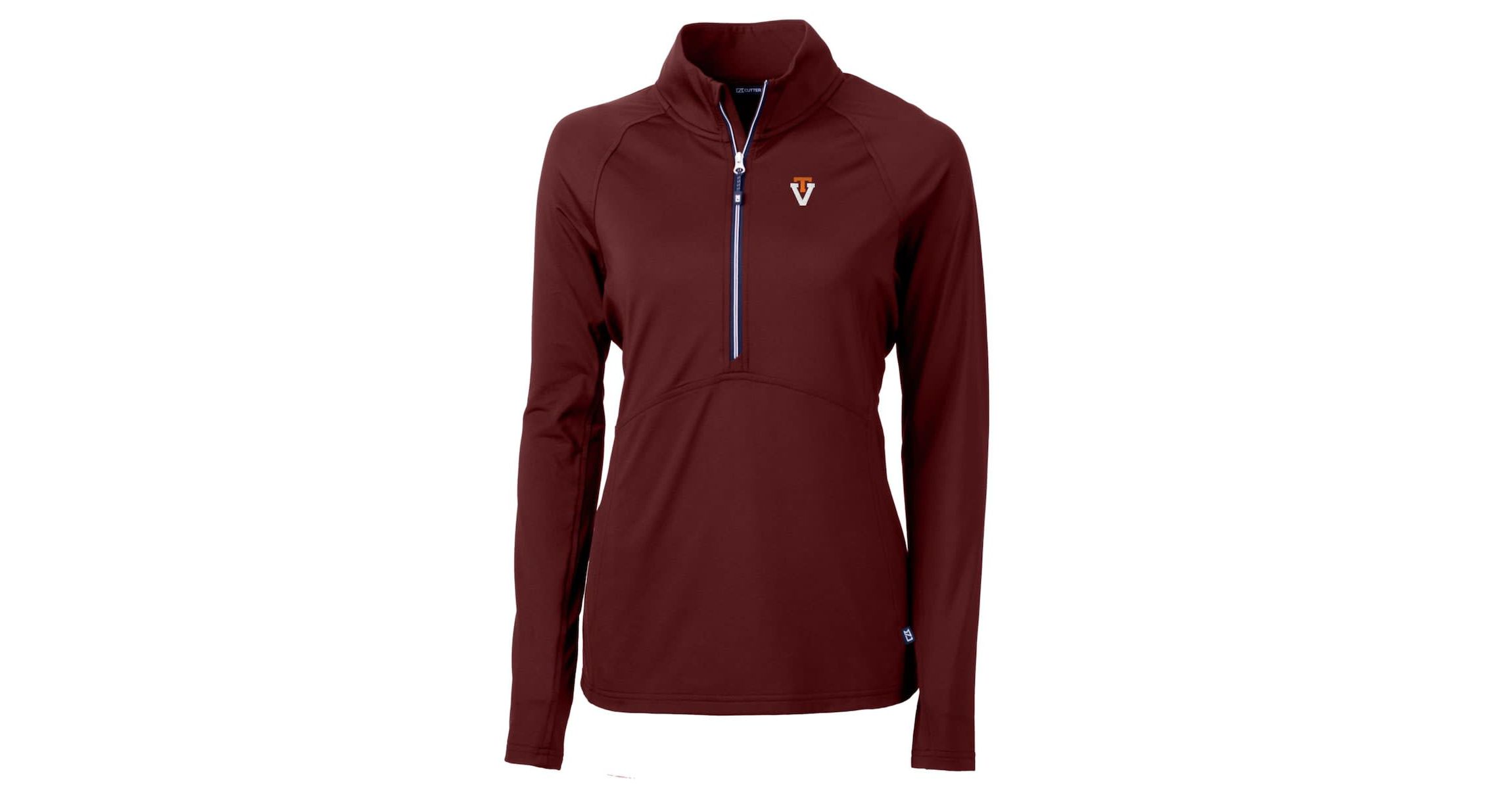 NCAA Virginia Tech Hokies Adapt Eco Knit Stretch Recycled Half-Zip Pullover Top