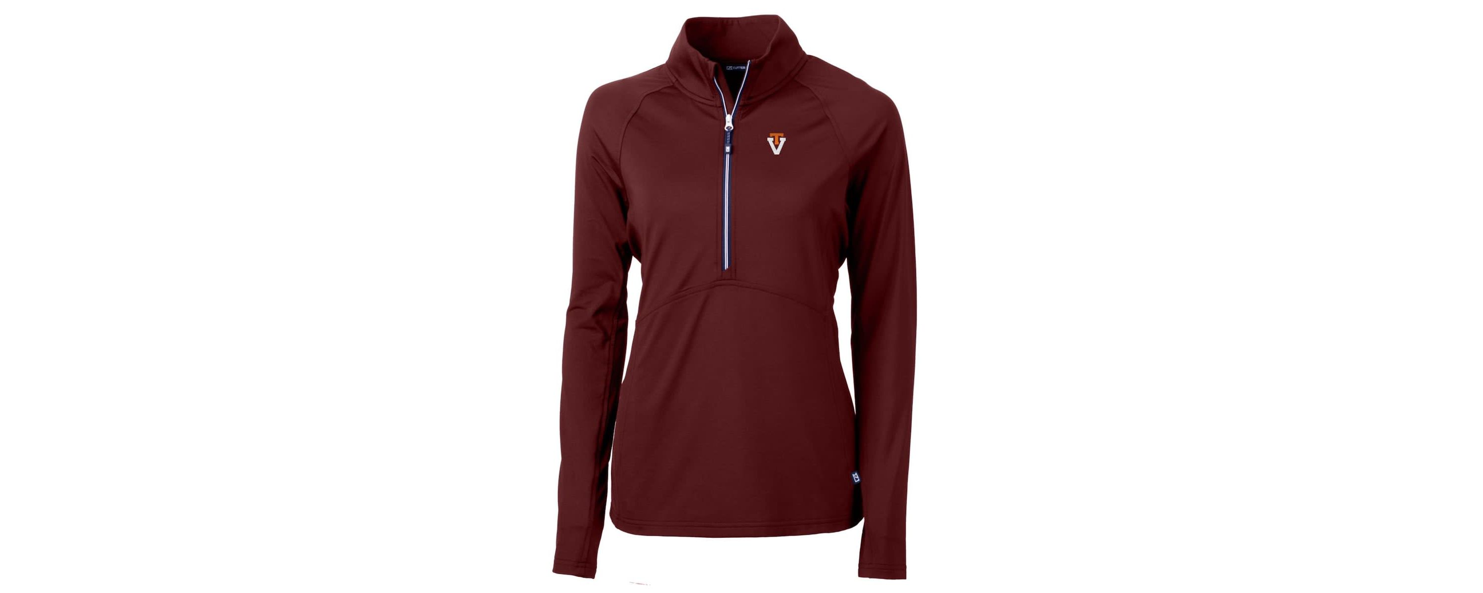 NCAA Virginia Tech Hokies Adapt Eco Knit Stretch Recycled Half-Zip Pullover Top