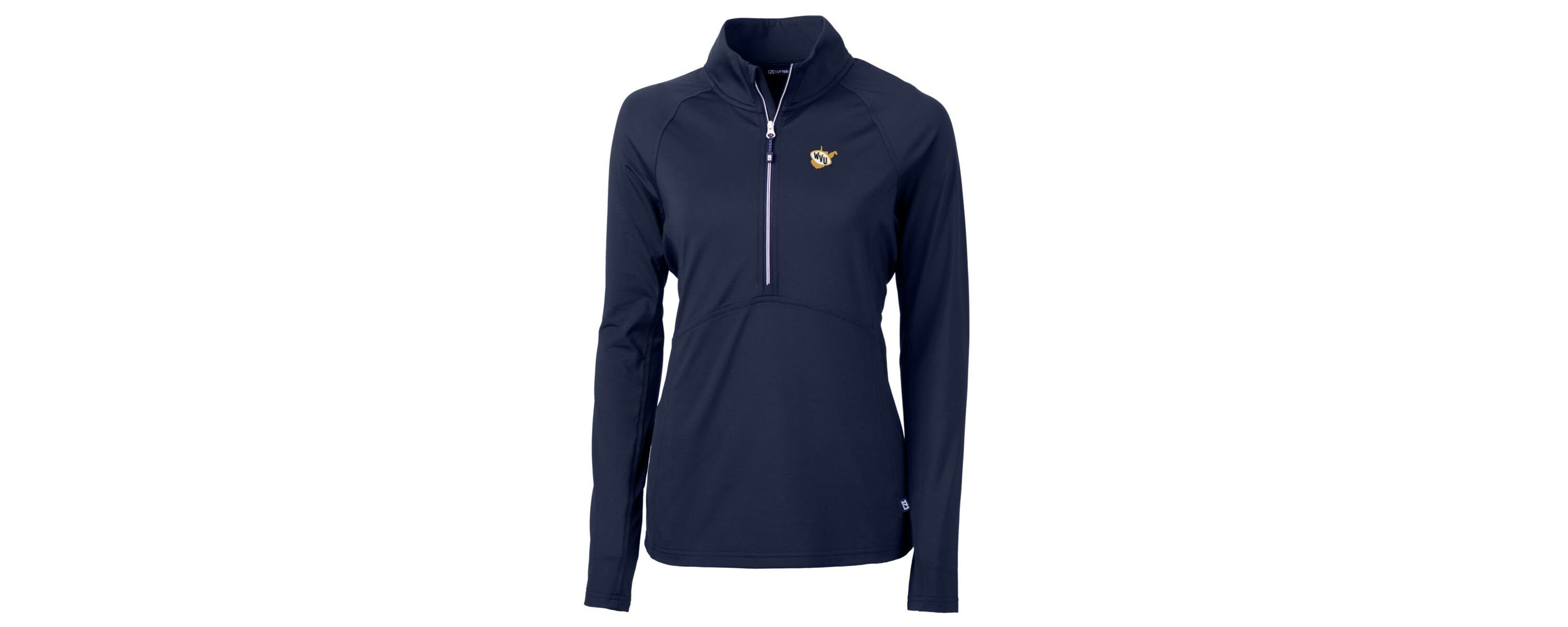 NCAA West Virginia Mountaineers Adapt Eco Knit Stretch Recycled Half-Zip Pullover Top