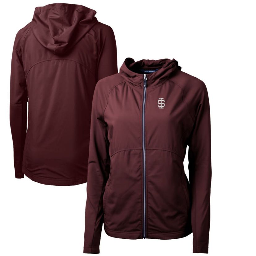 NCAA Southern Illinois Salukis Adapt Eco Knit Hybrid Recycled Full-Zip Hoodie