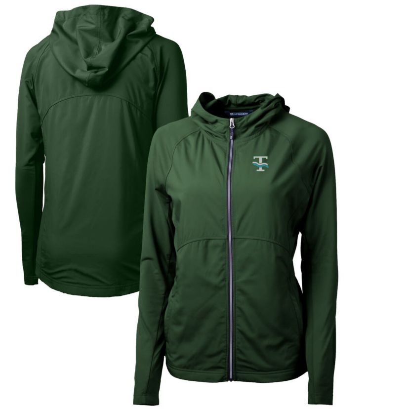Tulane Green Wave NCAA Tulane Wave Adapt Eco Knit Hybrid Recycled Full-Zip Hoodie