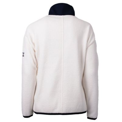 NCAA White/Navy Auburn Tigers Cascade Eco Sherpa Full-Zip Fleece Jacket