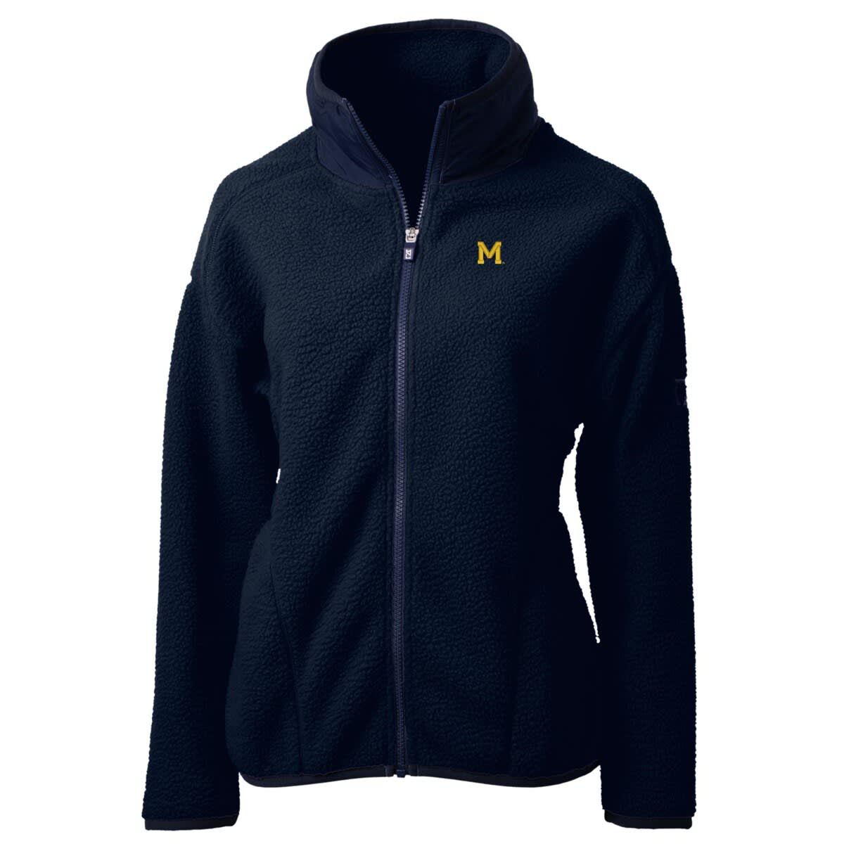 NCAA Michigan Wolverines Cascade Eco Sherpa Full-Zip Fleece Jacket
