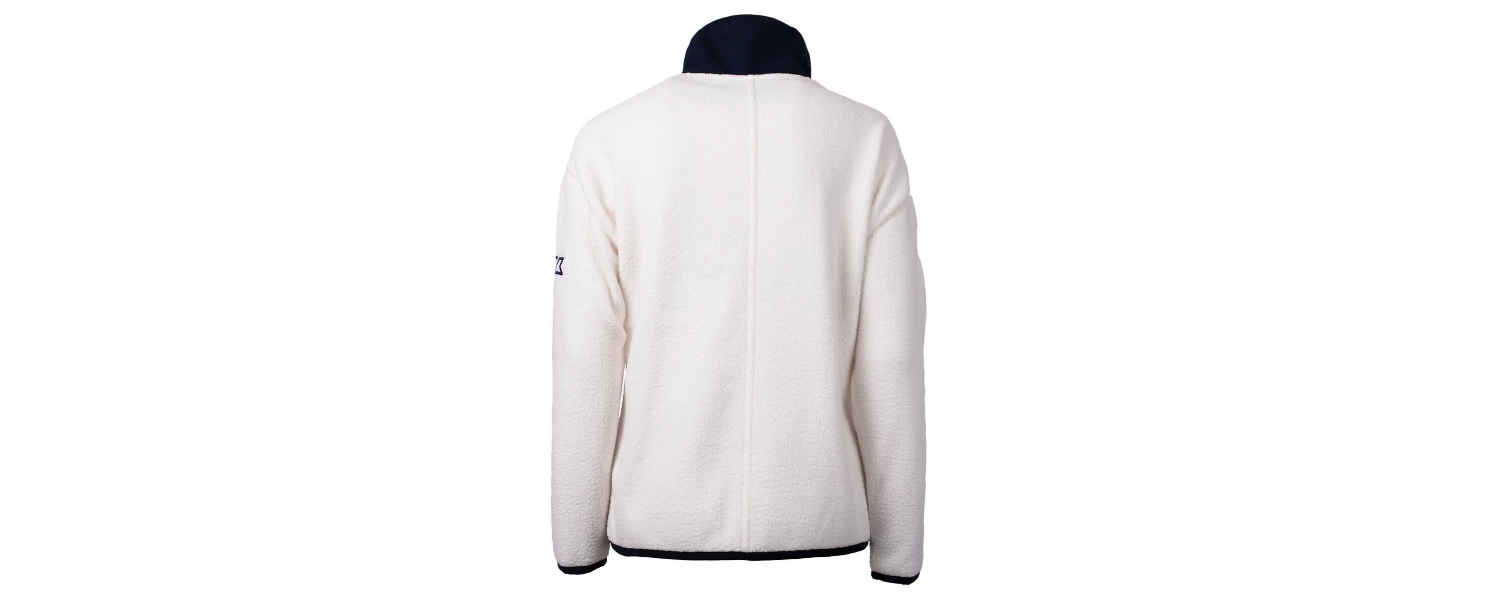 NCAA White/Navy Michigan Wolverines Cascade Eco Sherpa Full-Zip Fleece Jacket