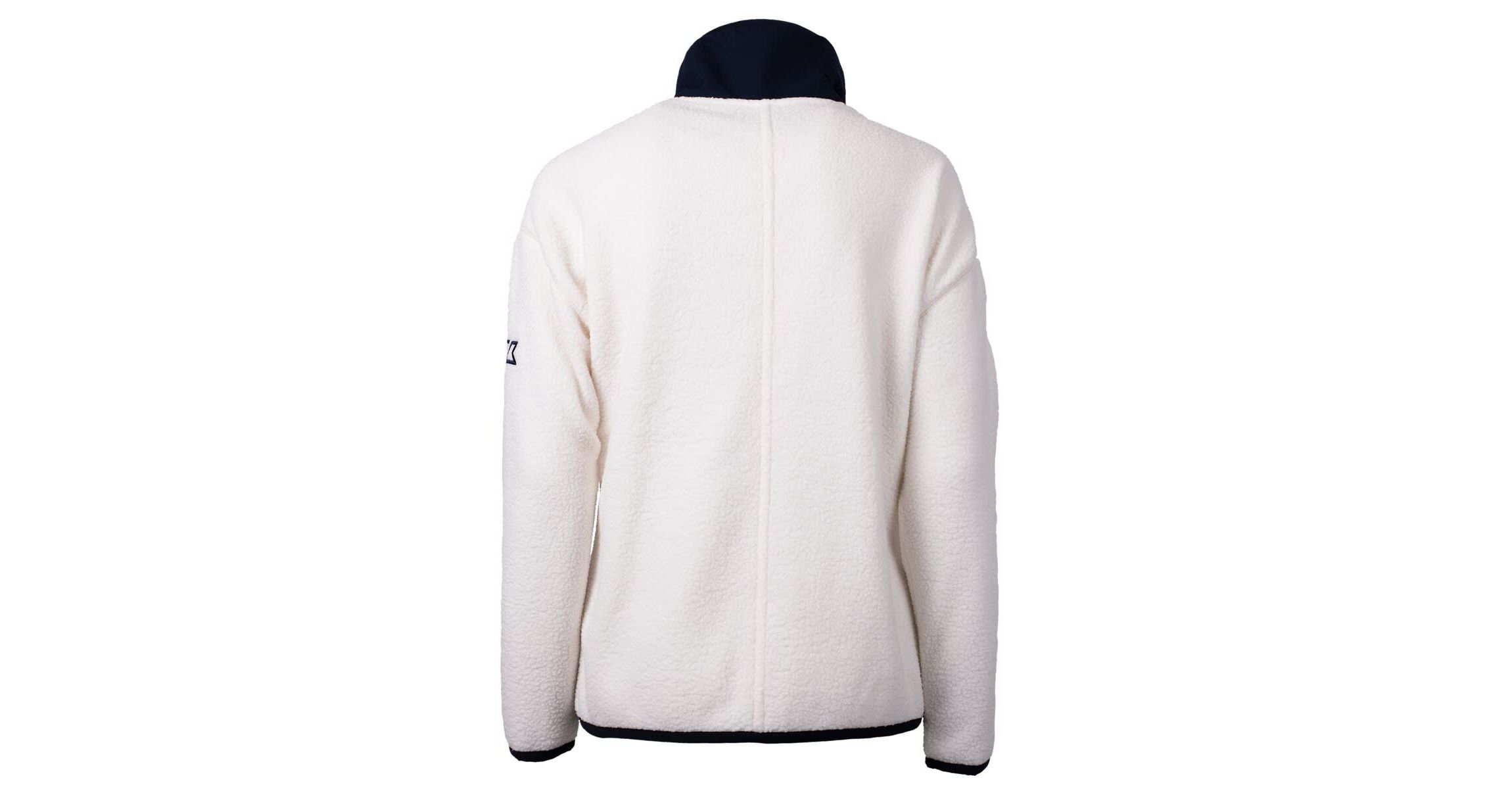 NCAA White/Navy Virginia Cavaliers Vintage Cascade Eco Sherpa Full-Zip Fleece Jacket