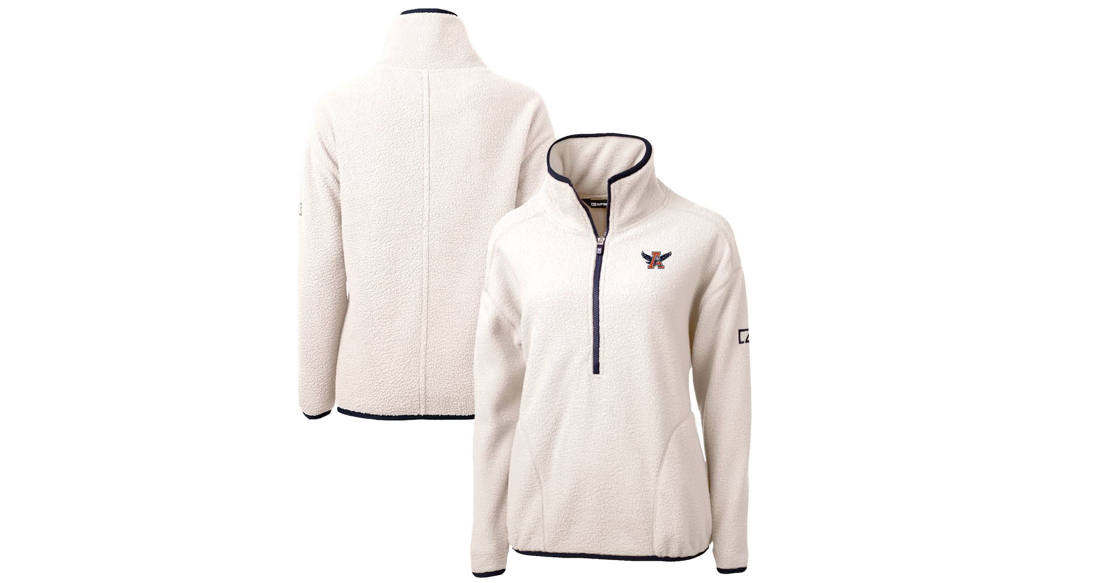 NCAA Auburn Tigers Cascade Eco Sherpa Fleece Half-Zip Pullover Jacket