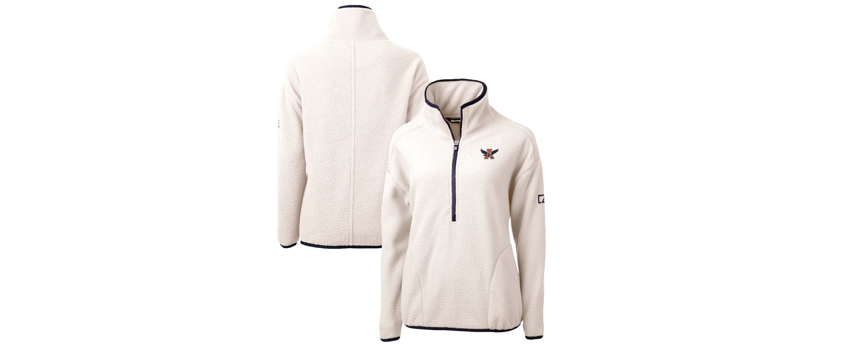 NCAA Auburn Tigers Cascade Eco Sherpa Fleece Half-Zip Pullover Jacket