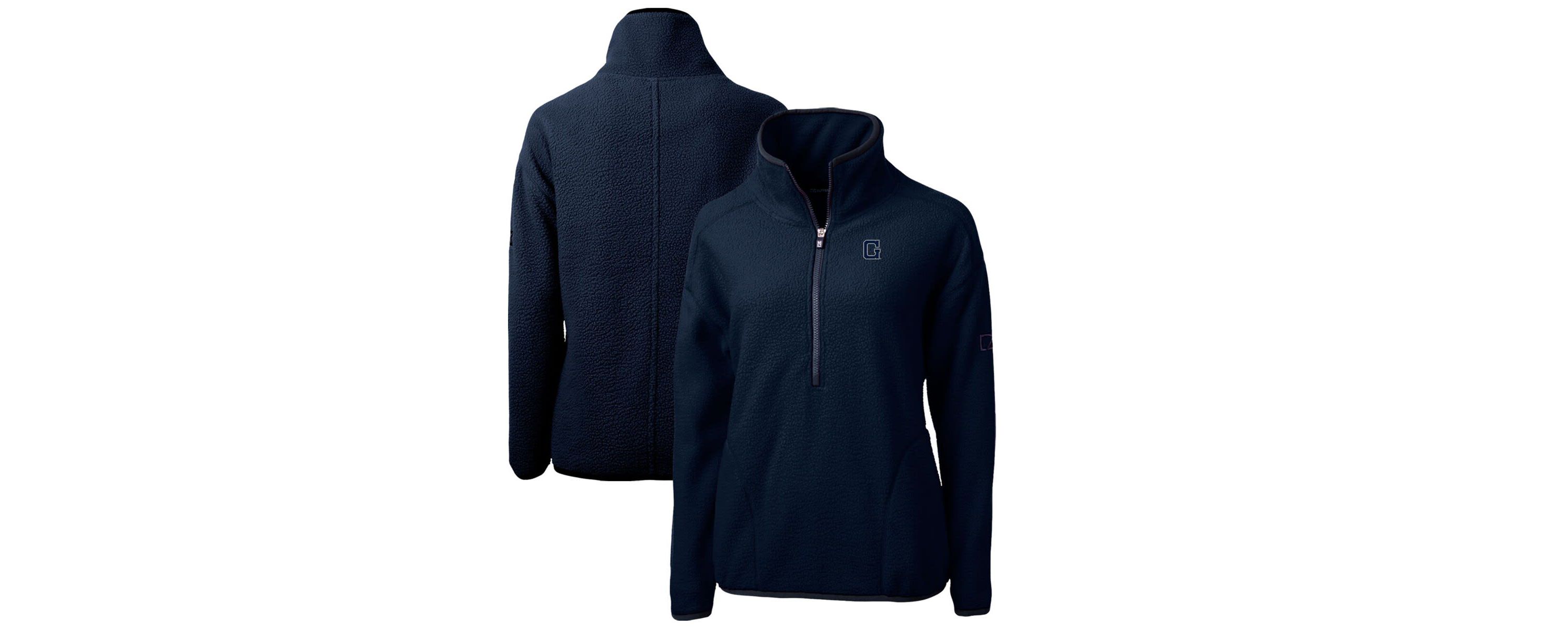 NCAA Georgetown Hoyas Cascade Eco Sherpa Fleece Half-Zip Pullover Jacket