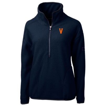 NCAA Virginia Cavaliers Vintage Cascade Eco Sherpa Fleece Half-Zip Pullover Jacket