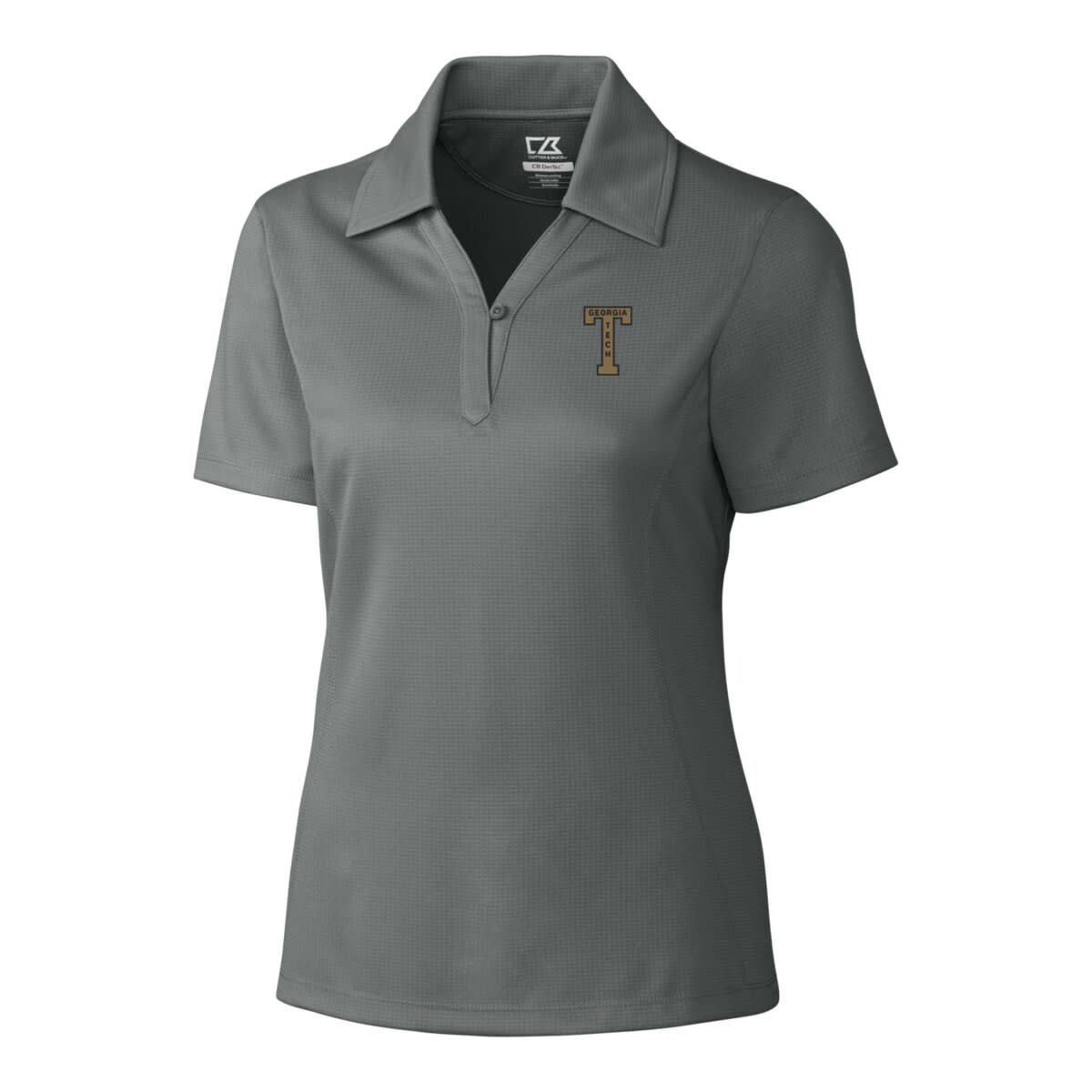 Georgia Tech Yellow Jackets NCAA Georgia Tech Jackets CB DryTec Genre Textured Solid Polo